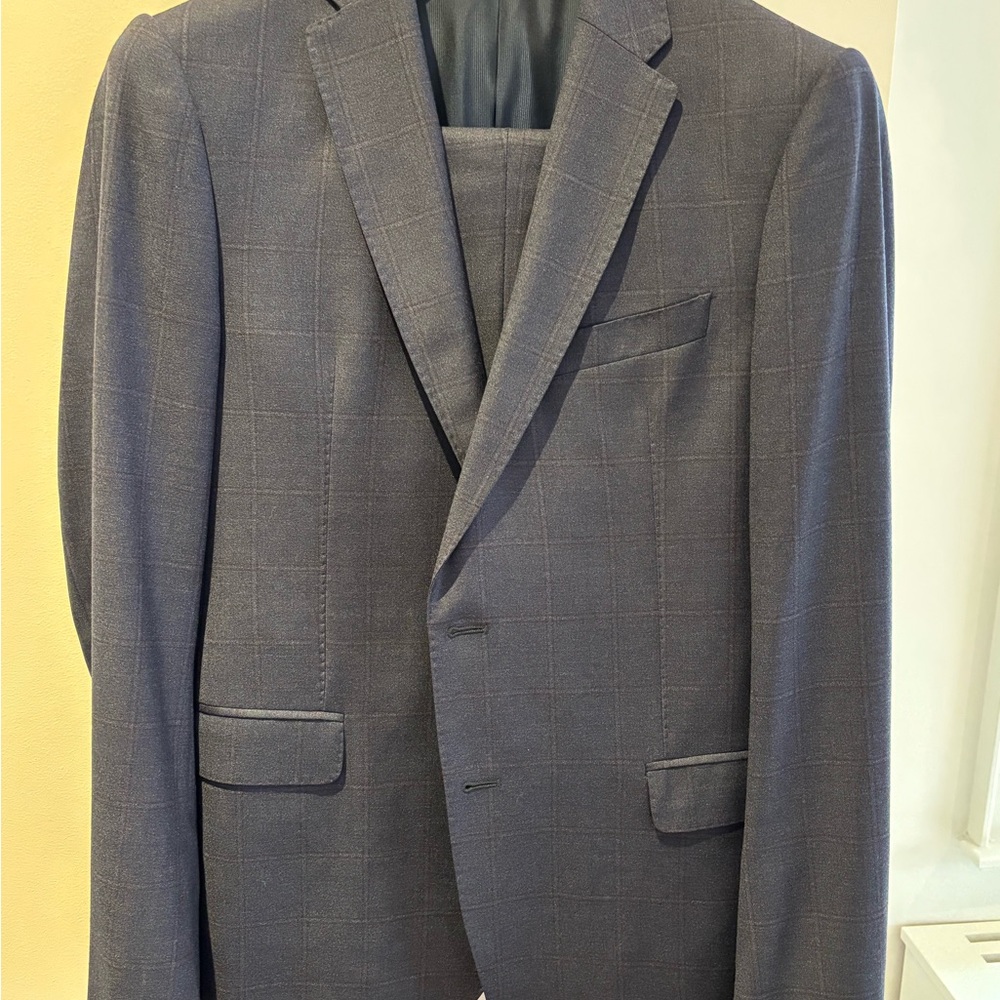 Armani Collezioni M Line Navy Blue Suit